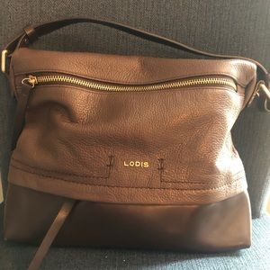 Dark Brown soft leather LODIS purse.